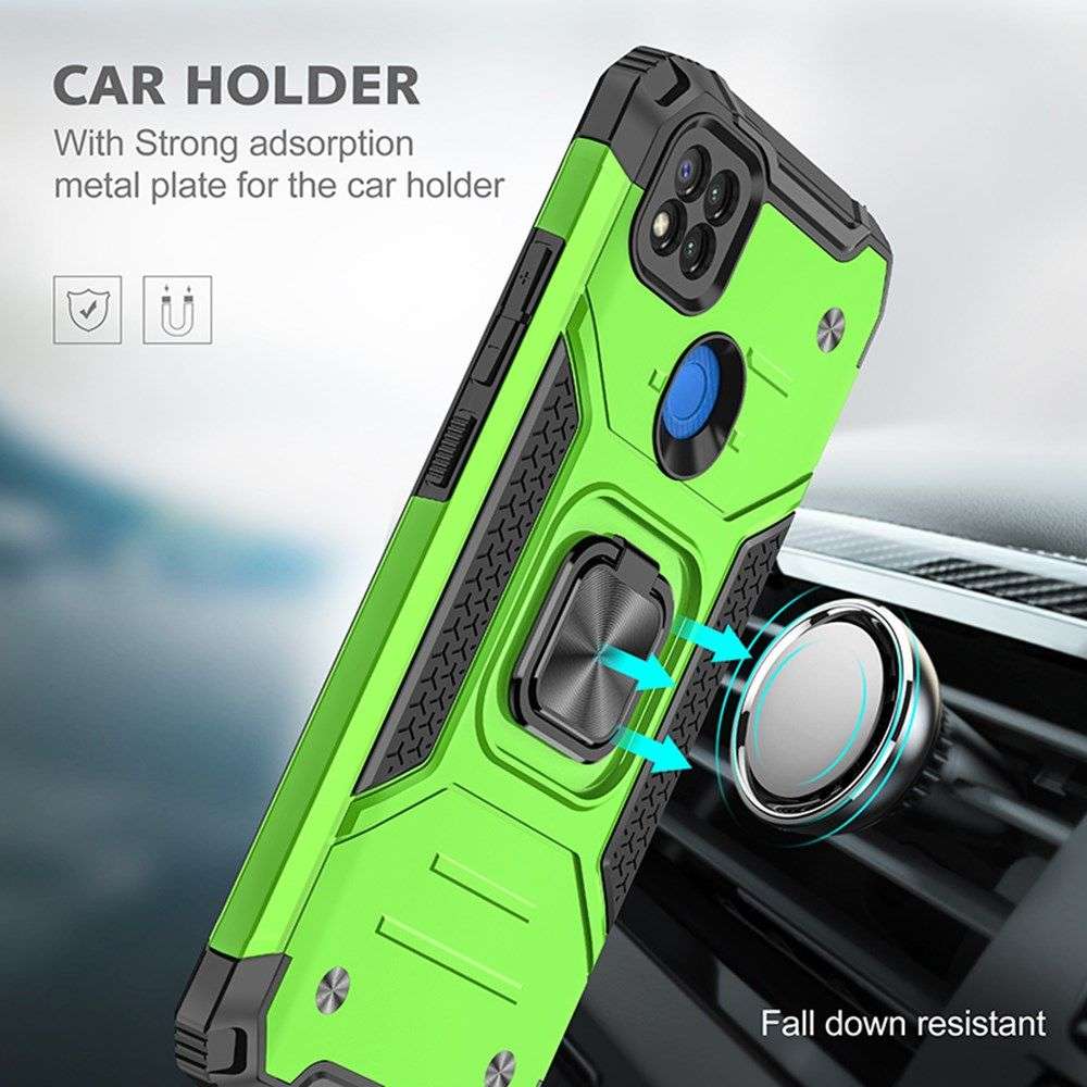 Shockproof Kickstand Ring Stand Armor Case for Xiaomi Redmi 9C