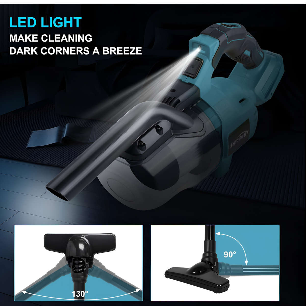 Brushless Motor Lithium Battery Rechargeable Vacuum Cleaner 400W