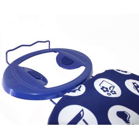 130x34cm Adjustable 4 Leg Steel Mesh Ironing Board with Rest - Blue (PLEASE READ DESCRIPTION)