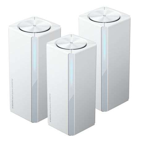 Xiaomi - Mesh System AX3000 NE Whole-Home Wi-Fi 6 Router (3-Pack)  White - Xiaomi - Mesh Syste...
