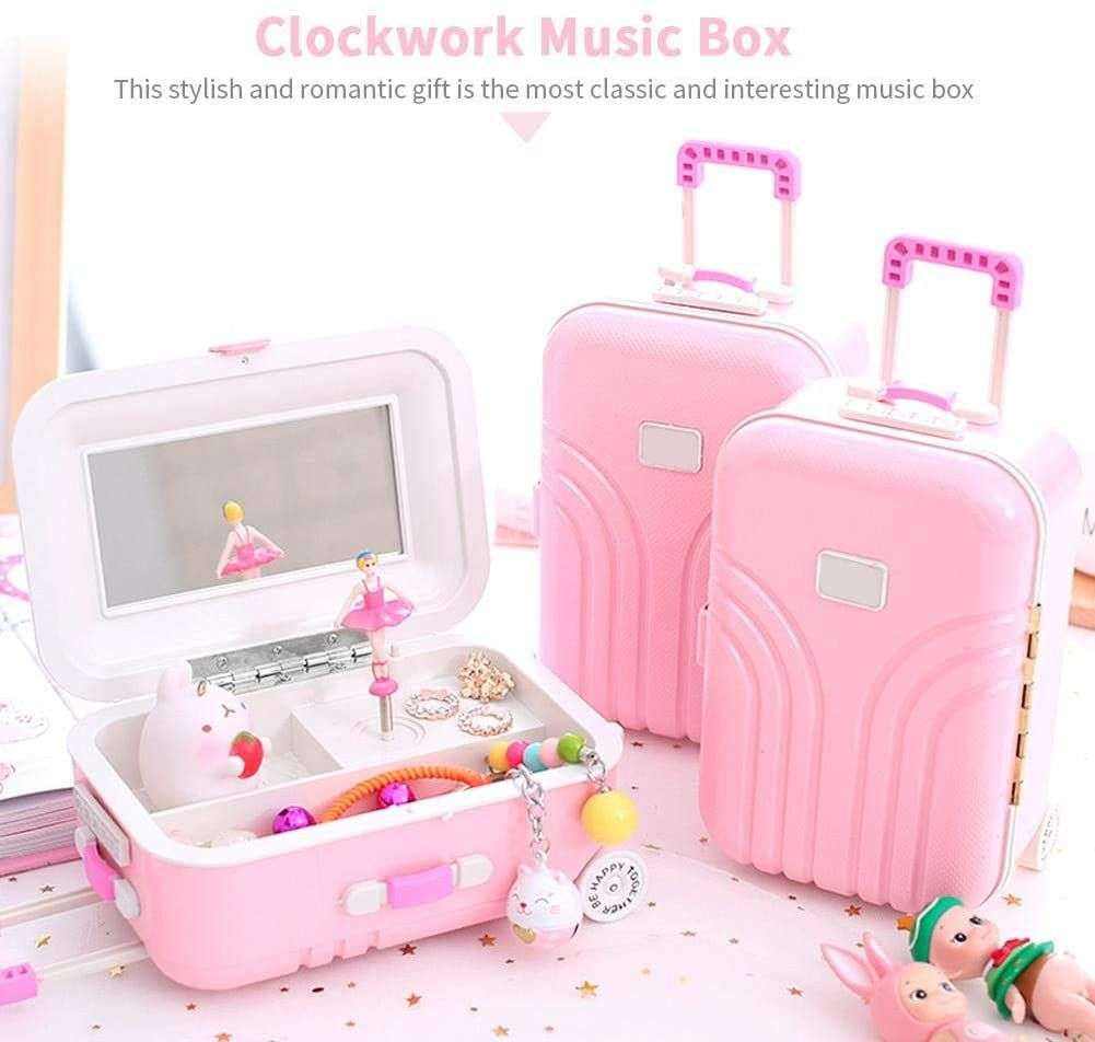 Musical suitcase jewelry box