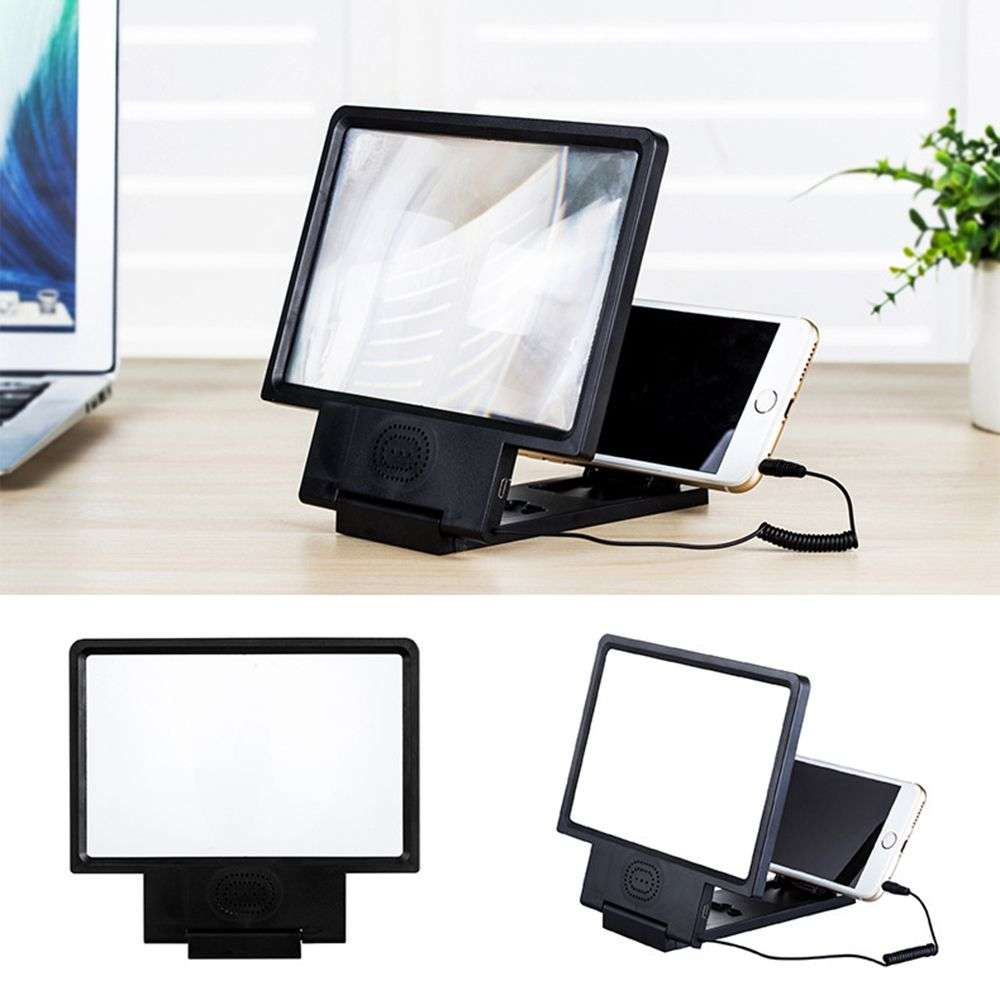 3D Mobile Phone Screen Video Magnifier Enlarge Amplifier & Speaker-Black ***UNBOXED DEAL***