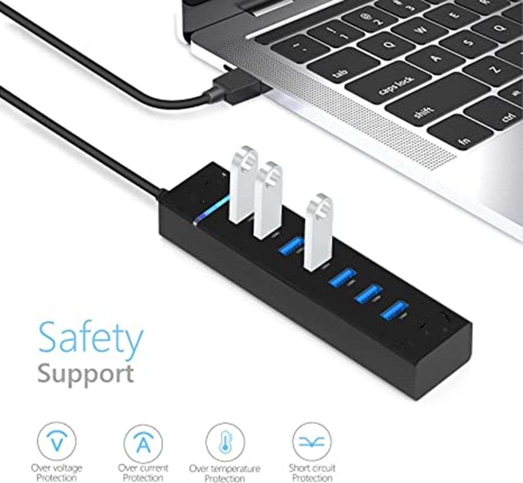 USB Hub 3.0, VIENON 7-Port USB Data Hub Splitter for Laptop, PC, MacBook, Mac Pro, Mac Mini, iMac