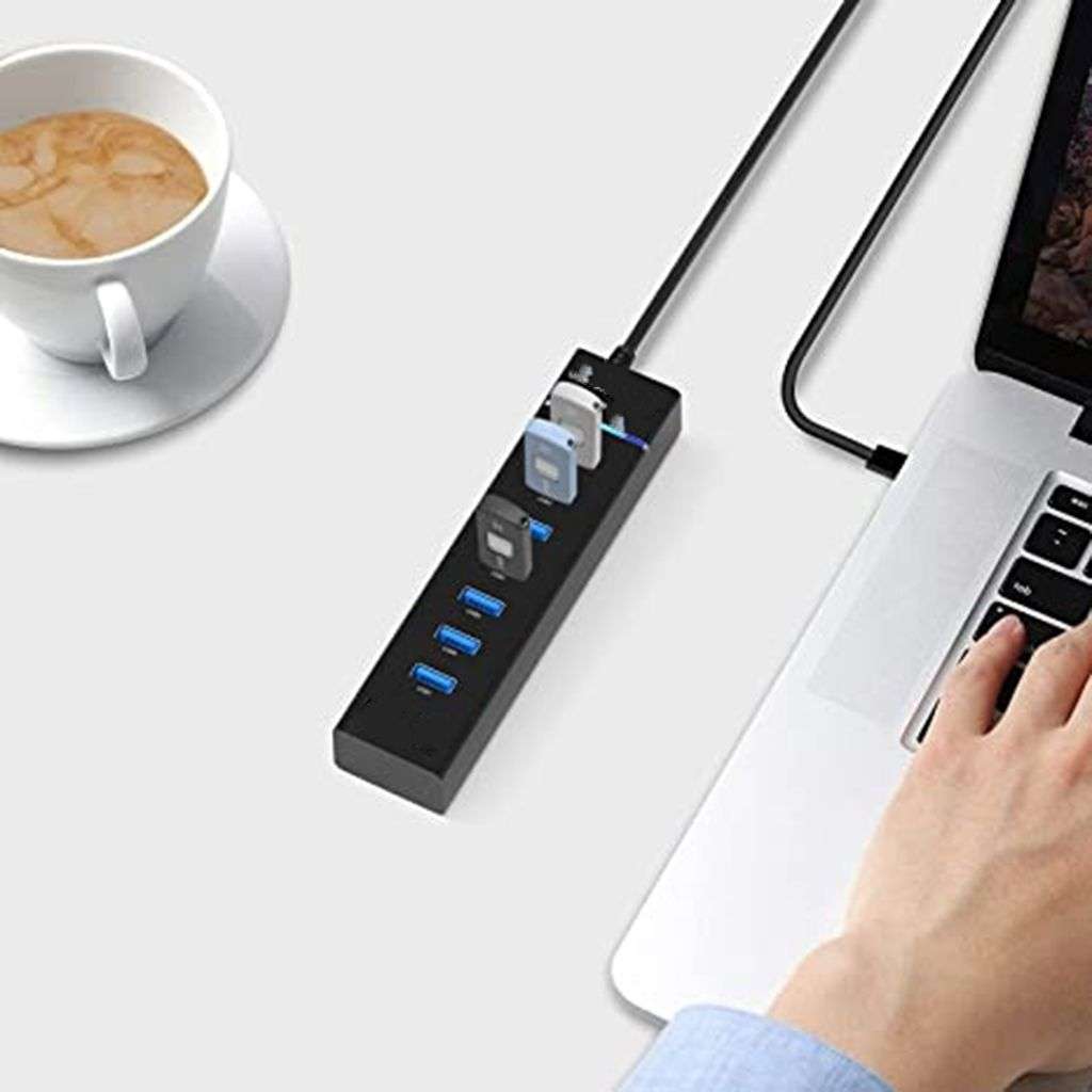 USB Hub 3.0, VIENON 7-Port USB Data Hub Splitter for Laptop, PC, MacBook, Mac Pro, Mac Mini, iMac