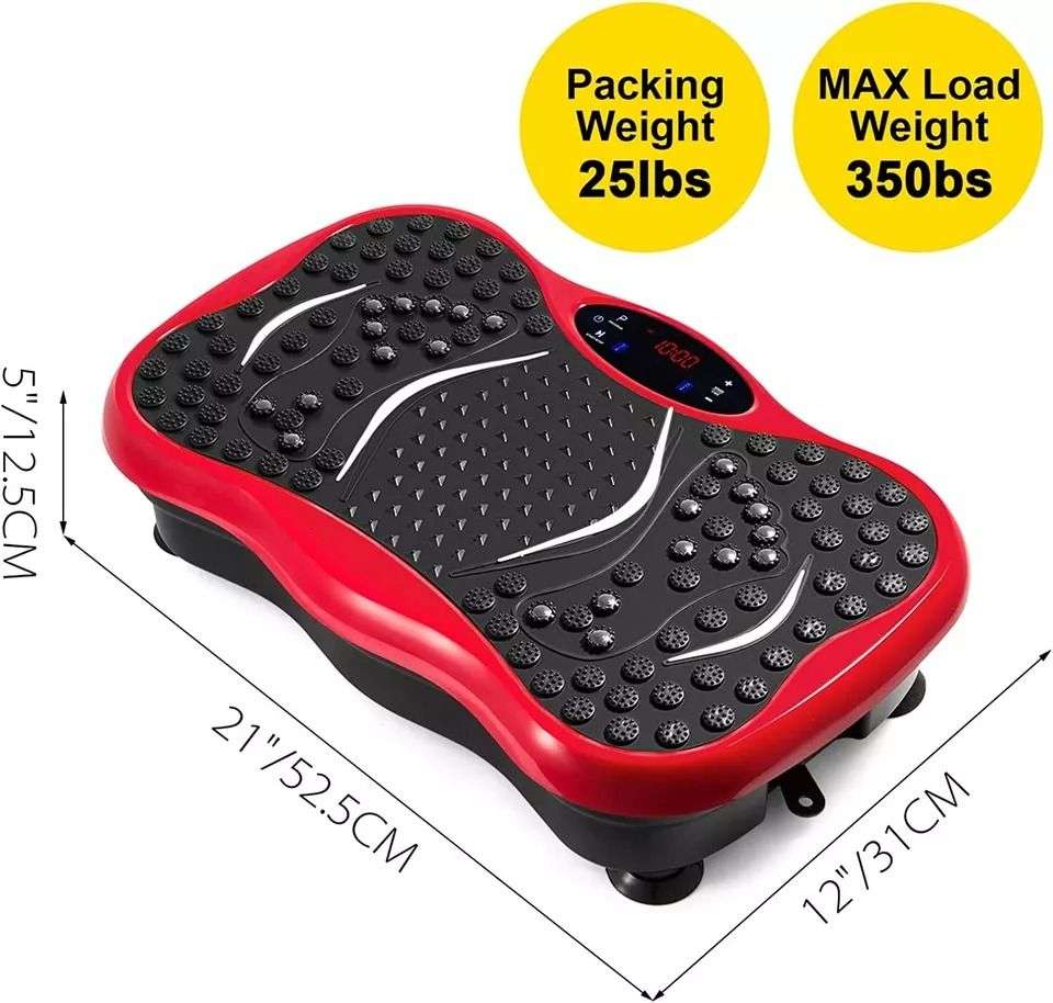 Whole Body Exercise 3D Slim Machine Vibration Plate Fitness Massager - Red
