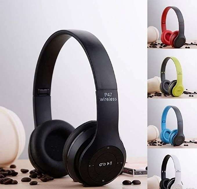 P47 Wireless Bluetooth Headphones Black