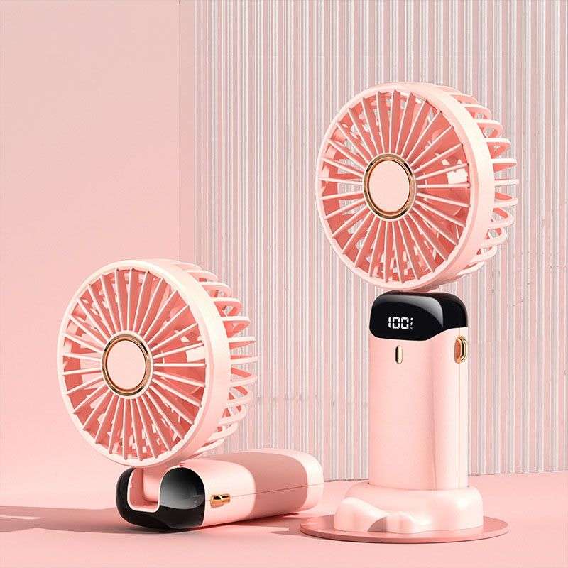 Mini Rechargeable Handheld Display Fan With Stand