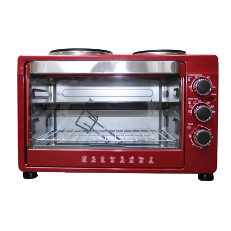 32L Mini Kitchen Stove with Two Solid Cooking Plates & Shutoff Timer 3300W (PLEASE READ DESCRIPTION)