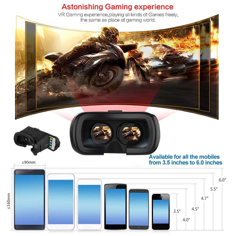 VR Headset for Phone with Controller Smart Glasses