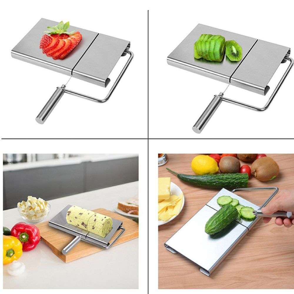 Cheese slicer with comfortable grip steel