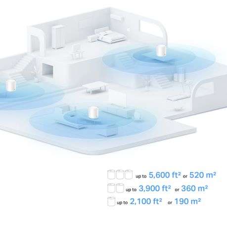 Tp-Link - Decox10 AX1500 Whole Home Mesh Wi-Fi 6 System (3-Units) - Tp-Link - Decox10 AX1500 Whol...