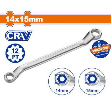 Wadfow - Spanner Offset Ring (CR-V 14 x 15mm) - Wadfow - Spanner Offset Ring (CR-V 14 x 15mm)