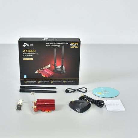 Tp-Link - Archer TX3000E AX3000 Wi-Fi 6 Bluetooth 5.2 PCIe Adapter 2402Mbps - Tp-Link - Archer TX...