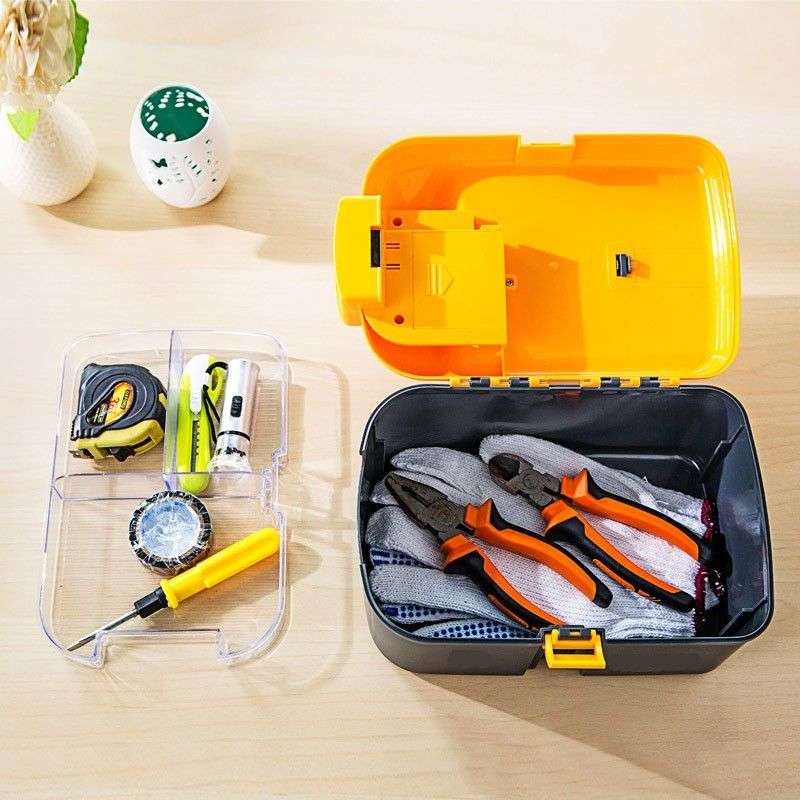 Multifunctional Tool Storage Box With LED - Medium