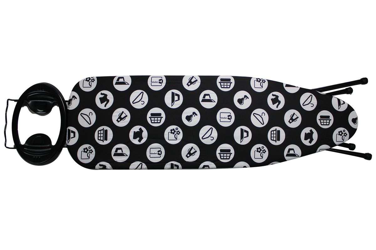 130x34cm Adjustable 4 Leg Ironing Board - with Iron Rest & Steel Mesh Top (PLEASE READ DESCRIPTION)