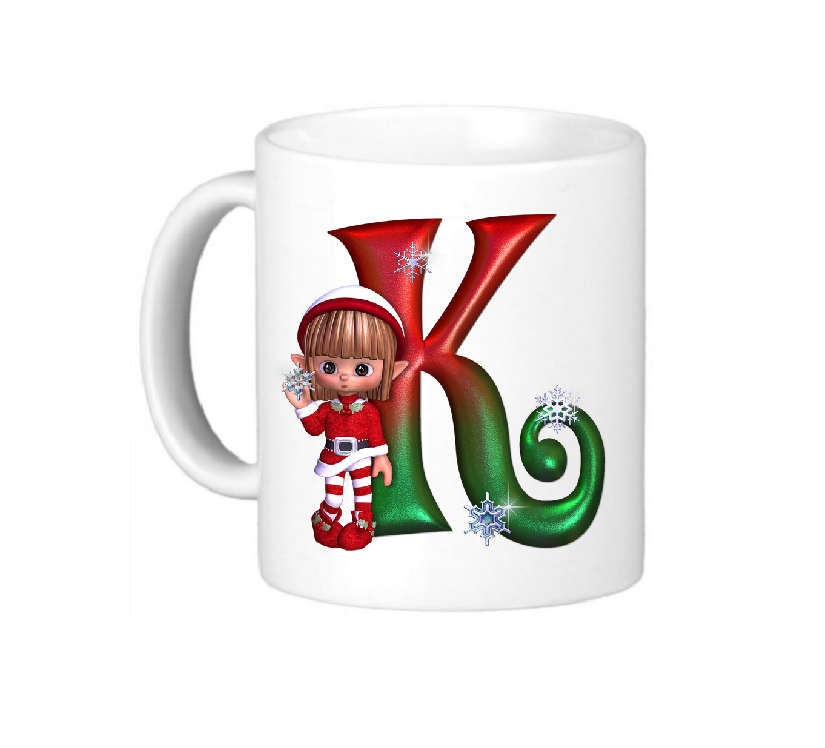 Christmas Elf Alphabet K - Coffee Mug