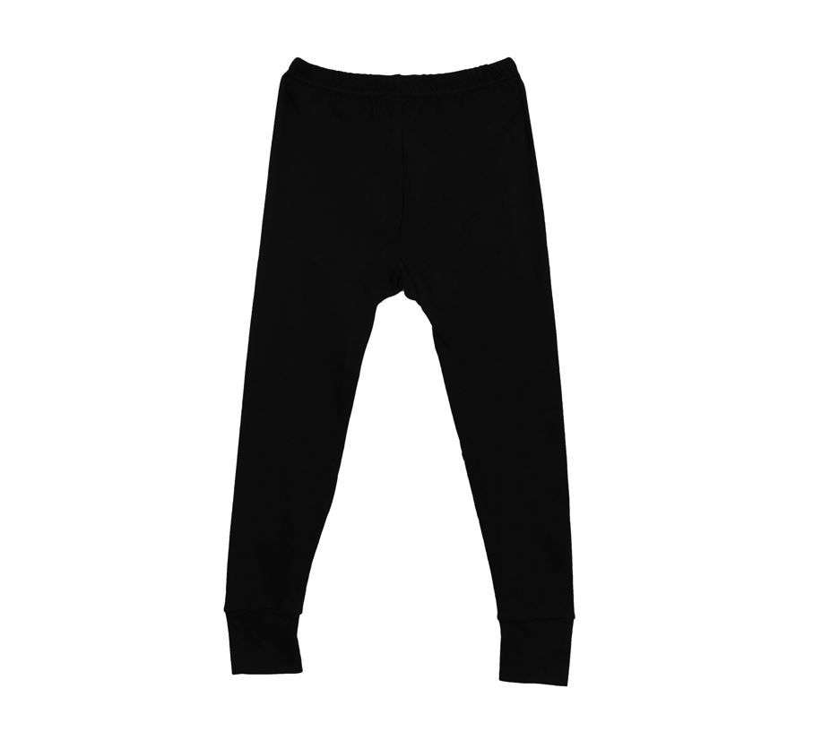 Men`s Thermal Long John Underwear - Black
