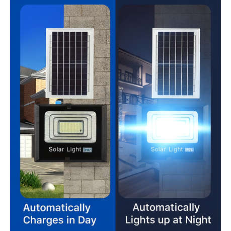 100W Solar LED Floodlight IP67 Waterproof Outdoor Light with Remote Control