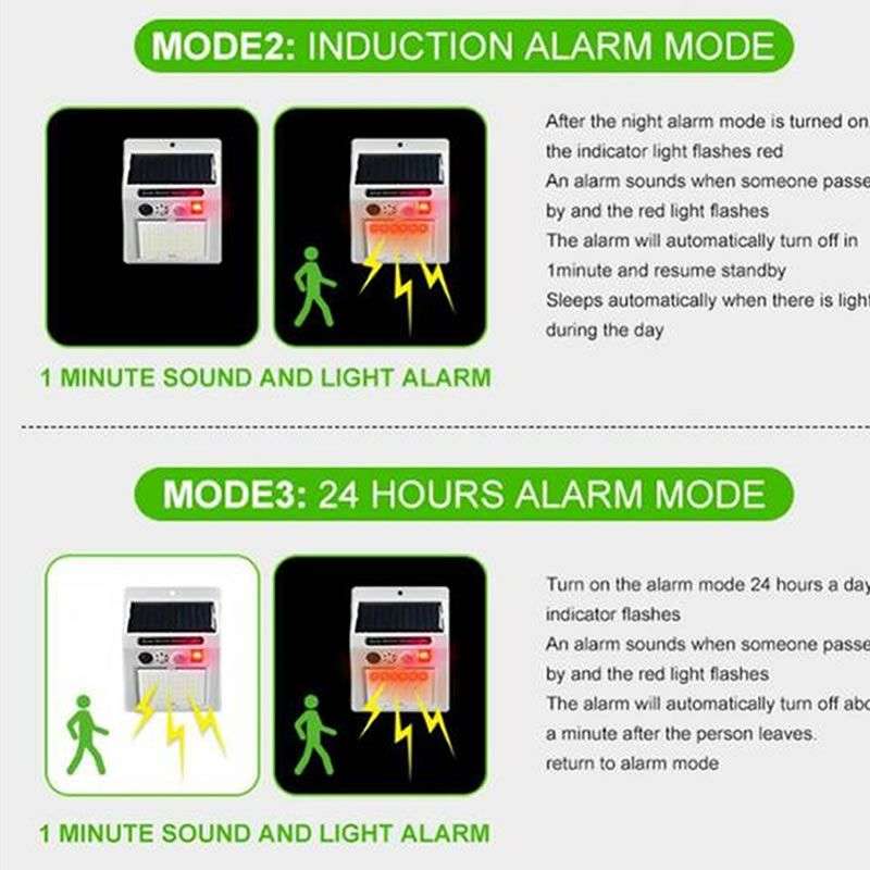 Solar Sound And Light Alarm Lamp