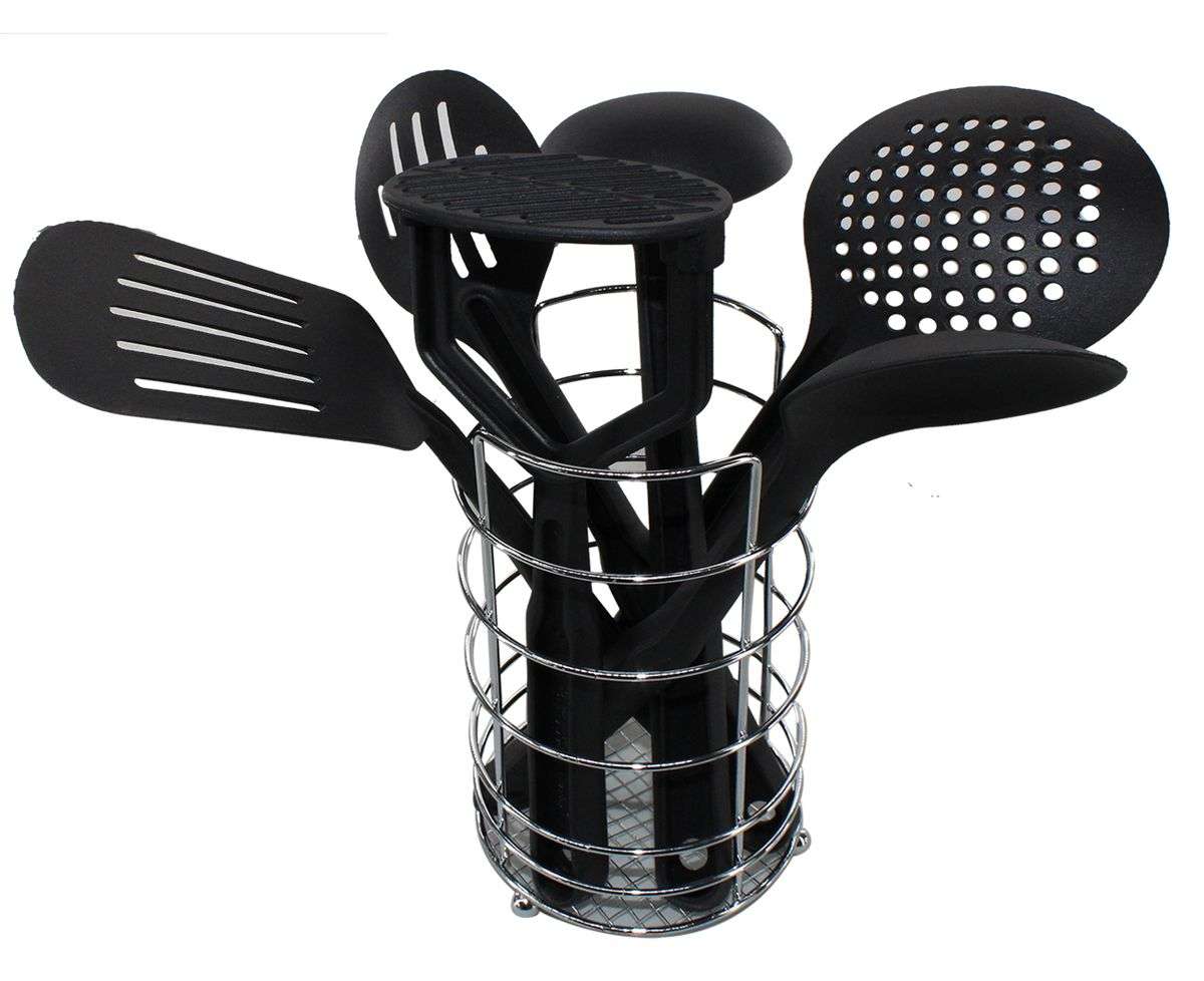 7 PIECE KITCHEN TOOL SET - BLACK
