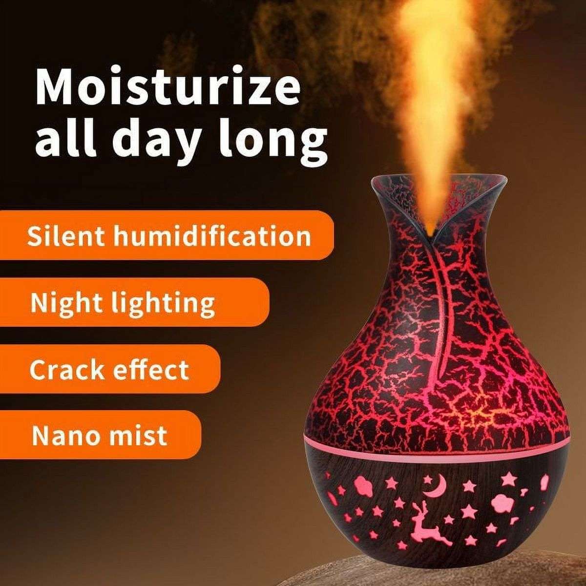 Mini Usb Aroma Diffuser Humidifier With 7 Colour Changing LED