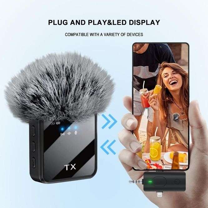 3 In 1 Wireless Microphone Mic For Vlogging / TikTok / YouTube /Live Record