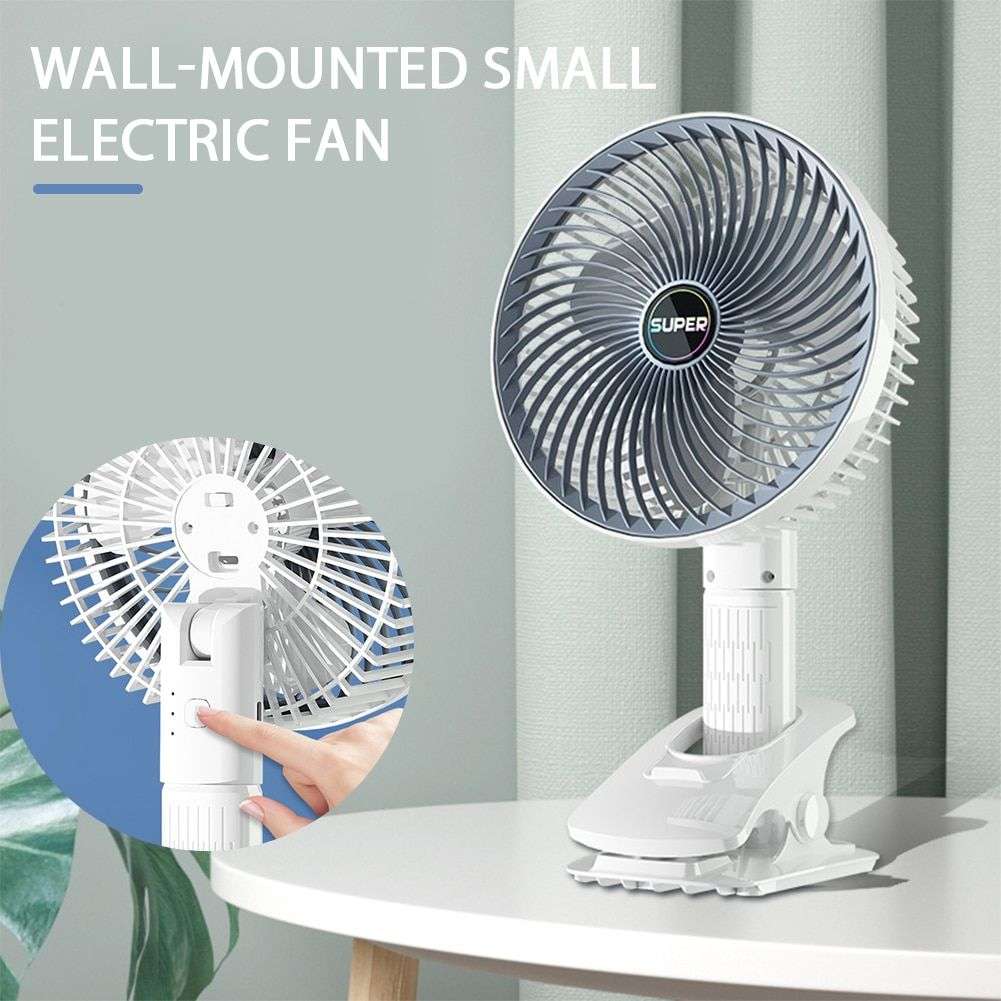 Portable Type C Rechargeable Desktop Clamp Fan