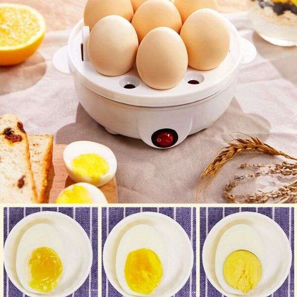 Electric Egg Boiler, 2 Tier Automatic 1 to 14 Egg Cooker White
