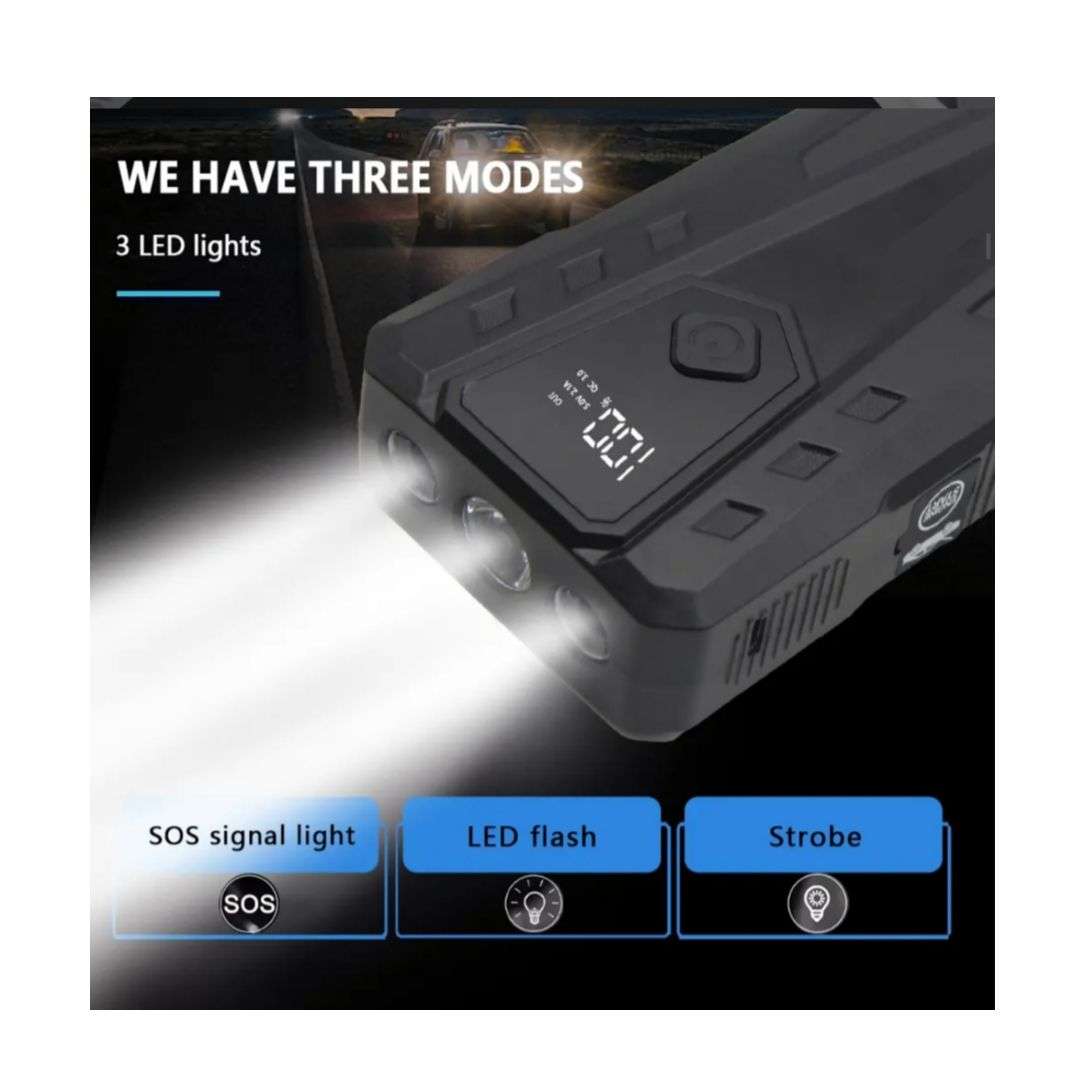 20000Mah 1000A Portable Jump Starter With 12V Air Pump, Carry Case & Gloves(PUMP SWITCH DEFECTIVE)