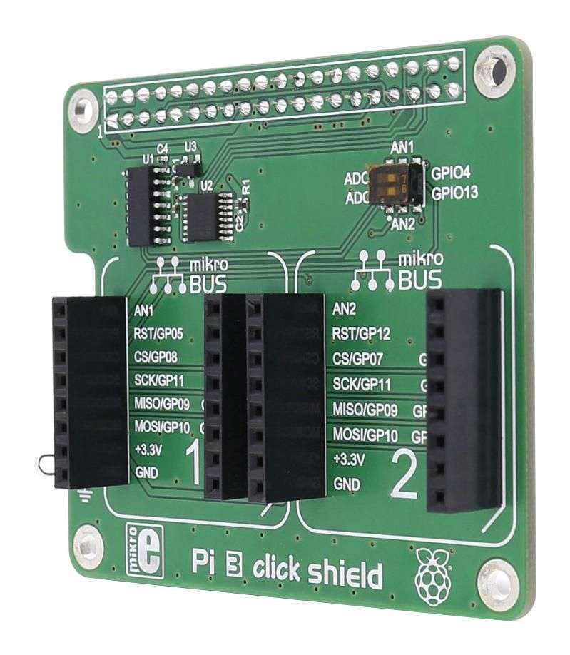 Mikroelektronika (MIKROE-2756) Expansion Board, Pi 3 Click Shield