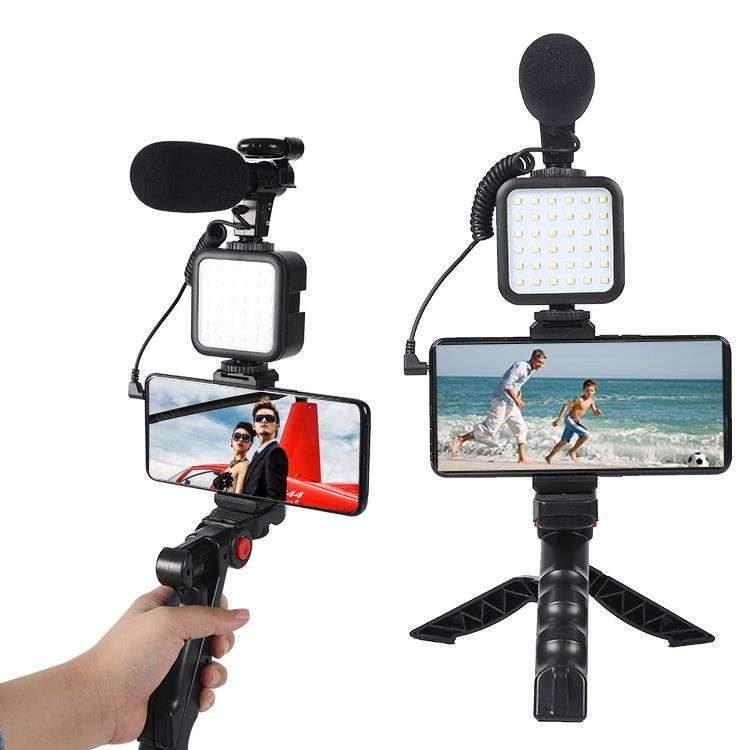 2 Units - vlogging kit with video light and phone holder