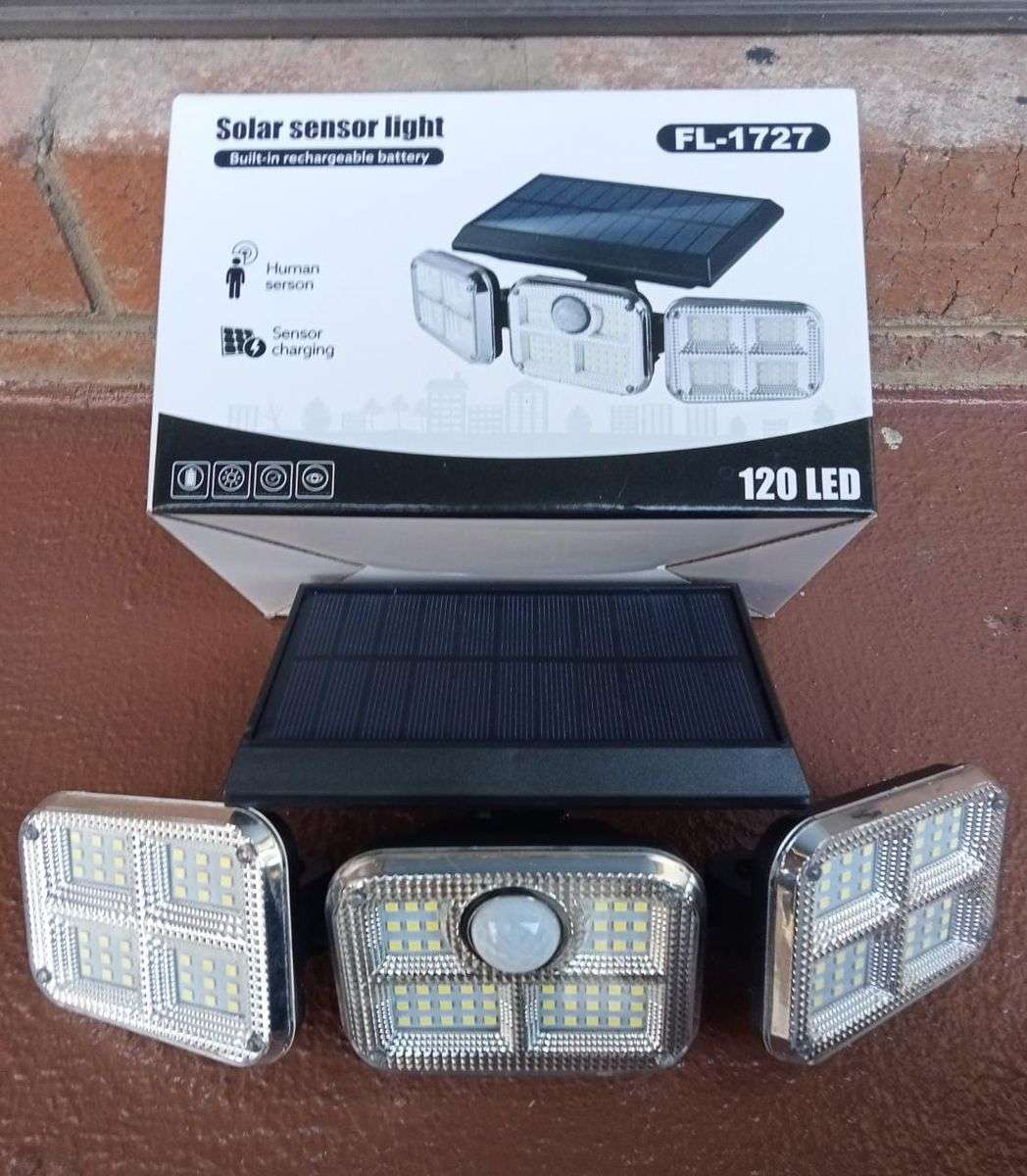 FL-1727 Solar Rechargeable Battery Wireless Light Motion Sensor 120 LED