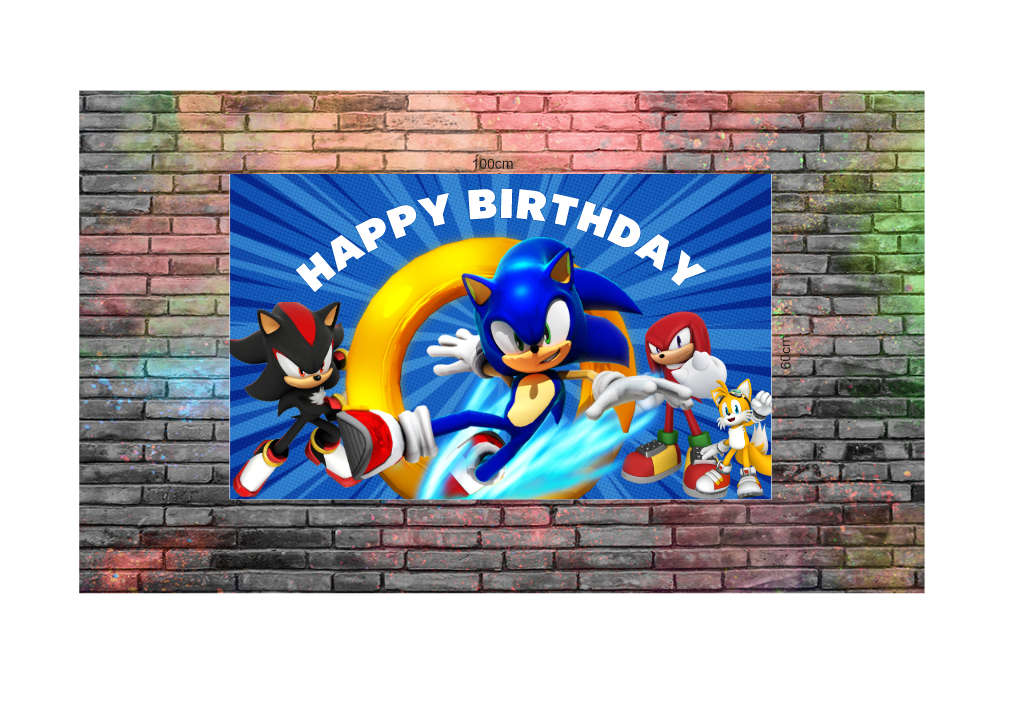 Sonic the Hedgehog Happy Birthday Banner