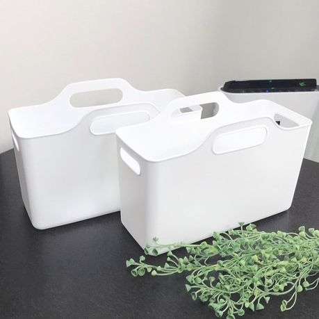 Handled Storage Baskets for Home Organisation 2 Piece Set