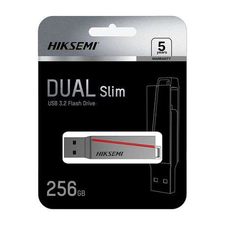 Hiksemi - Dual Slim 64GB USB3.2 Flash Drive - Hiksemi - Dual Slim 64GB USB3.2 Flash Drive