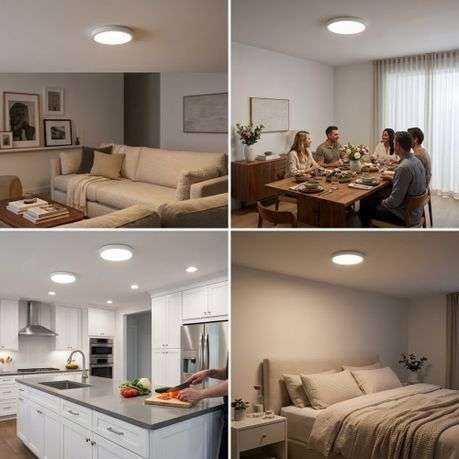 Radiant - Monte Ceiling Light White E27 2x15W - Radiant - Monte Ceiling Light White E27 2x15W