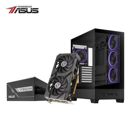 Asus - UWM 2 Gaming Chassis/Graphics Card/Power Supply Combo (A31 Plus | RX 7600 | Prime 750W) - ...