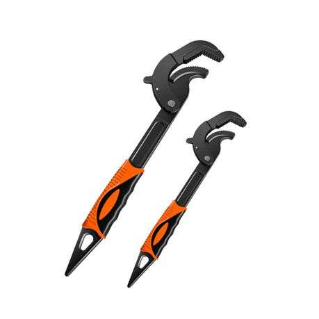 2-Piece Universal Self-Locking Adjustable Wrench Set