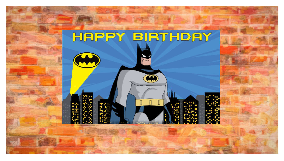 Batman Theme Birthday Banner - Party Decor