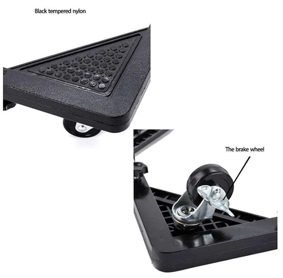 Adjustable Washing Machine Refrigerator Stand with 360° Wheels