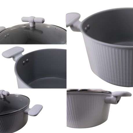 10 Piece Carved Aluminium Non-Stick Cookware Set