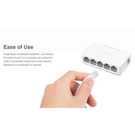 Mercusys - MS105 5-Port Fe Ethernet Desktop Switch - Mercusys - MS105 5-Port Fe Ethernet Desktop ...