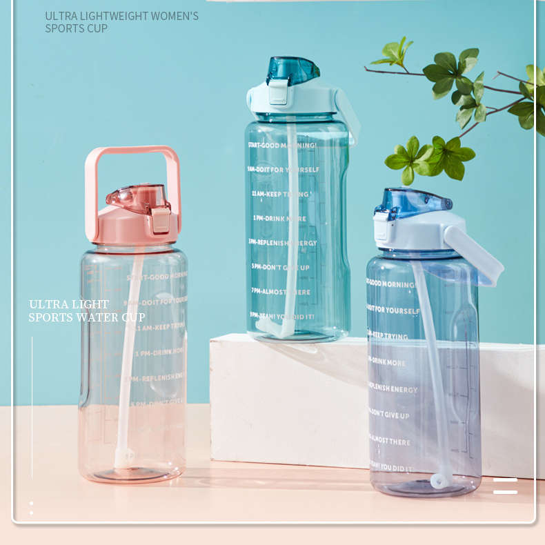 2L Water Bottle with Large Capacity & Food Grade Materials