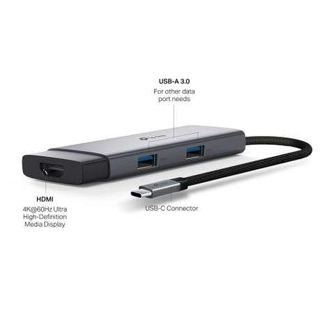 Tp-Link - UH5020C USB Type-C 5-in-1 Hub, 1xHDMI + 1xPD + 1xType-C + 2xType-A - Tp-Link - UH5020C ...