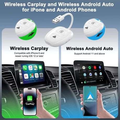 Dual Mode Wireless Apple CarPlay & Android Auto Adapter