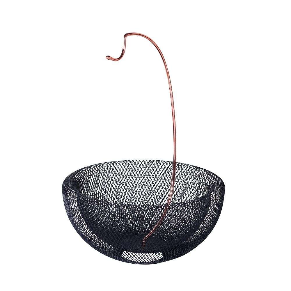 Berlinger Haus 29cm Fruit Basket with Banana Holder - Black Rose Collection (SKEWED)