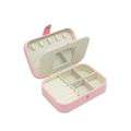 Jack Brown 2-Layer PU Leather Jewellery Display Box with Mirror - Pink