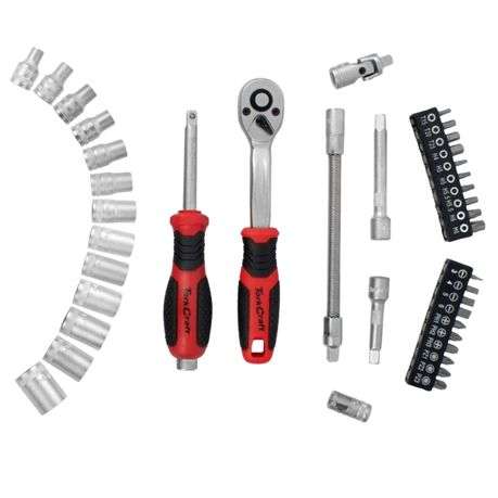 Tork Craft - Socket and Ratchet Drive Set (1/4" CRV 12 Point) - 40 Piece - Tork Craft - Socket an...