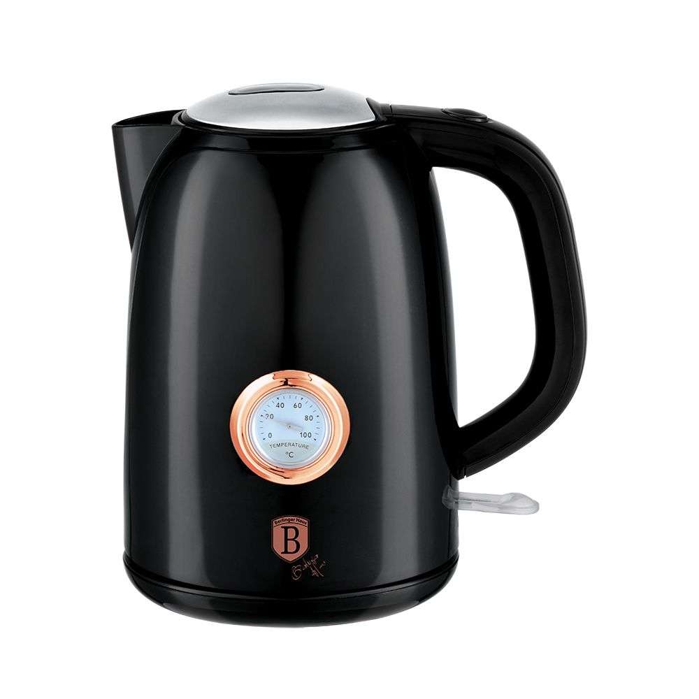 Berlinger Haus 1.7L Stainless Steel Electric Kettle with Thermostat - Black Rose (DISPLAY MODEL)