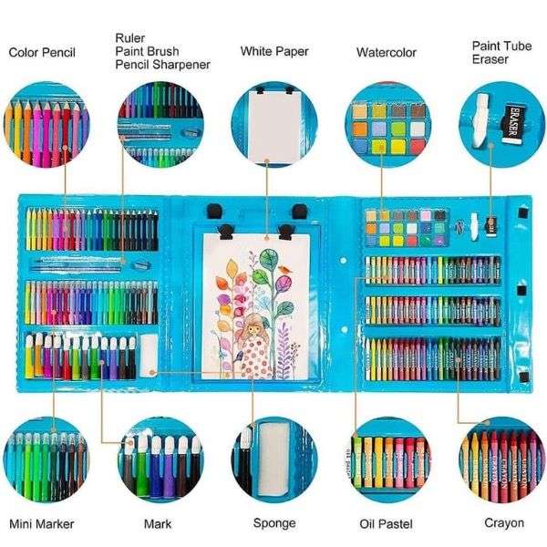 Mega 208 Piece Art Set Blue